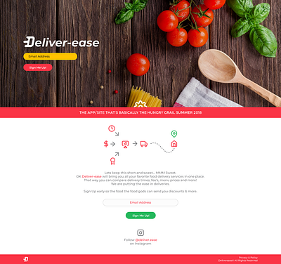 Deliver-ease Landing branding design ui ux web