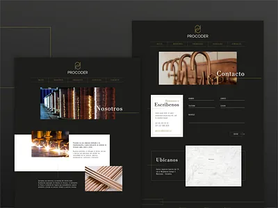 Web Design Dark cobre contact contact us dark design interface logo ui ui design user interface ux design visual design web design