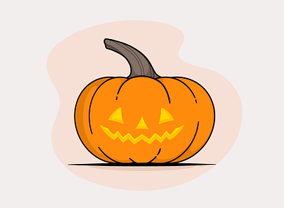 Happy Haunting affinity halloween jackolantern pumpkin vector