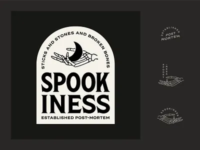 logo but make it spooky branding gravestone logo logo system rip me shackleton skeleton spooky typography weekly warm up