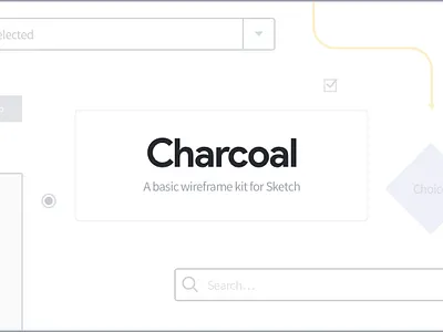 Charcoal library sketch ux wireframe wireframe kit
