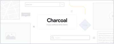 Charcoal library sketch ux wireframe wireframe kit