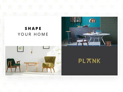 PLANK | interior studio branding design geometric identity illustration illustrator logo pattern typography vector