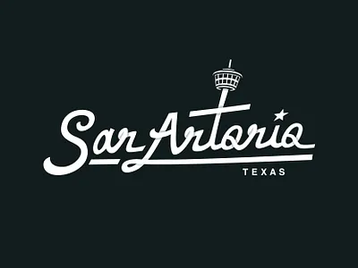 San Antonio Custom Type Treatment One brand identity branding custom lettering custom typography design designer illustration lettering logo san antonio typogaphy wordmark