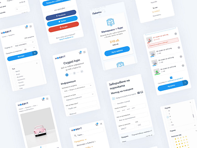 HobbyT – Responsive Version animation course cyrillic ecommerce filtration handcraft interface mobile mobile components playful registration responsive shop ui user interface video web web components web design website