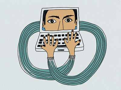 In Search of Ones Self adobe illustrator cartoon illustration editorial illustration illustration ligne claire psychological psychology scientific illustration socialmedia technology vector
