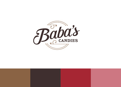 Baba's Candies Logo branding candy design illustration logo toffee typography vector