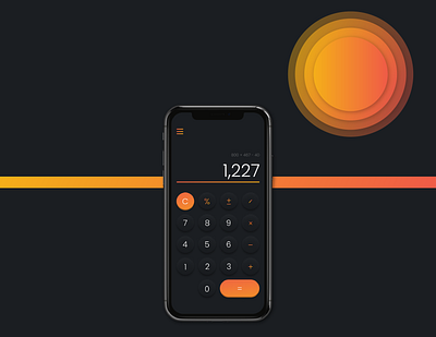 Daily UI Challenge: 004 calculator dailyui dailyui004 iphone mobile visualdesign