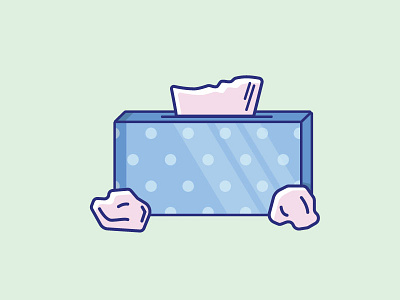 Inktober Day 30 | Catch box catch cold cute digitober graphicdesign icon icon design illustrator inktober kleenex sick tissue box tissues vectober