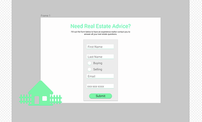 Real Estate Form day1 design desktop figma form