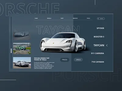 PORSCHE TAYCAN UI 718 cayman creative dailyui dailyuichallenge design interactive porsche 911 porsche website porsche911 porsches siteui spyder ui ux ui design uichallenge uidesign uiux uxdesigner webdesign