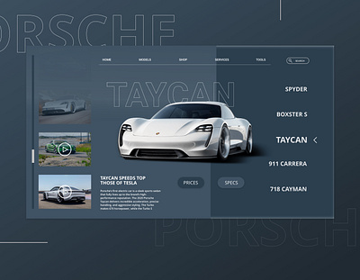 PORSCHE TAYCAN UI 718 cayman creative dailyui dailyuichallenge design interactive porsche 911 porsche website porsche911 porsches siteui spyder ui ux ui design uichallenge uidesign uiux uxdesigner webdesign