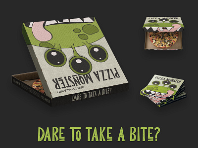 Pizza Monster Box branding branding design design designideas designinspiration dribbbleweeklywarmup illustration packaging packaging box packagingdesign pizzabox vector