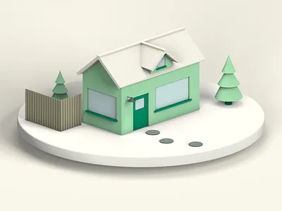 3D House 3d 3d art 3d illustration home house houses