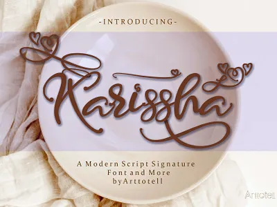 Karissha art beauty branding design font font design fonts lettering script script lettering