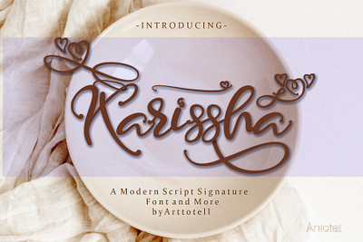 Karissha art beauty branding design font font design fonts lettering script script lettering