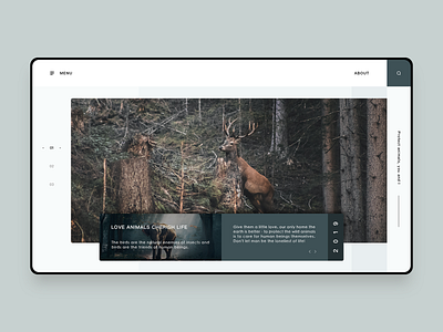 Love Animal，Cherish life typography ui web