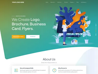 Landing page art design art work branding design design website designer designing fonts illustration landing page layout exploration layoutdesign typographic typography art typography design ui ux vector website design website template