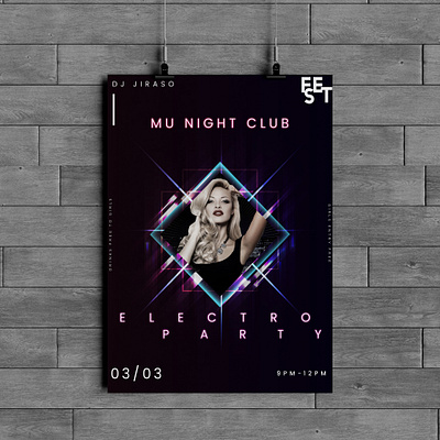 NIGHT CLUB POSTER advertisement branding design designer flyer flyer artwork flyer design flyer template graphicdesigner illustration posterdesign typography vector