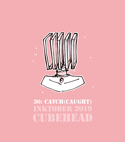 Inktober 30: Catch(Caught) characterdesign comics cubehead design graphicnovel illustration inking inktober inktober2019