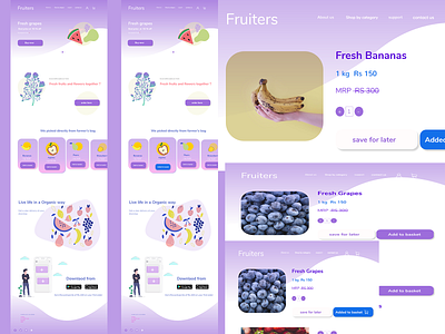 Fruiters website-UI design adobexd ui visual