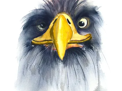 After yesterday (Eagle portrait) - Watercolor painting aquarell aquarelle art bird bird art bird illustration eagle funny illustration painting portrait painting watercolor watercolor art watercolor illustration watercolor painting watercolour