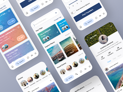 Travel and Trip planner App app design design travel app trip planner ui userinterface