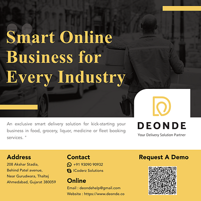 Delivery On Demand Brochure Design android app brochure design delivery app deliveryondemand deonde design dribbble food app grocery app ios mobile mobile app social ui uidesign