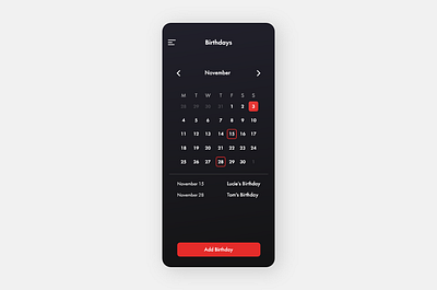 Calendar App UI app design minimal ui ux web