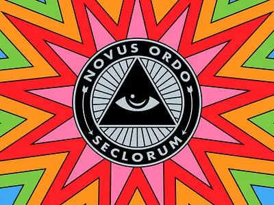 Novus ordo seclorum design icon logo typography vector