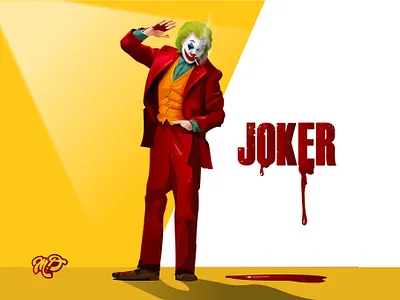 Joker adobeillustrator blood character dccomics design illustration jokermovie vector villian