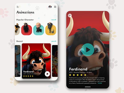 Kids Movie Application animation animation app appdesign cartoon cartoon app cartoons graphic design graphicdesign kids kids app mobileui movie movie app tv app tv show ui uidesign userinterfacedesign ux uxdesign