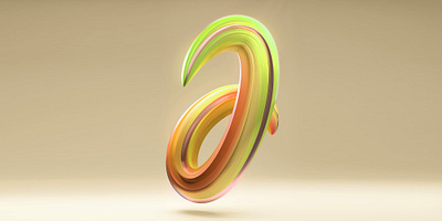 THE "J" IS FOR JILLIPP 3d 3d art 3d illustration 3d letters 3dtype abstract blender colorful design green liquid orange studio tropical yellow