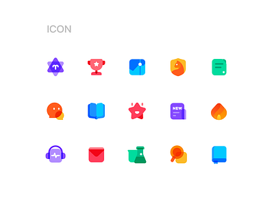 ICONS book cat colour constellation design discuss experiment fire headset hot icon illustration logo news reward search stock ui vector