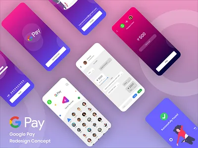 #02 Google Pay App Redesign Concept app redesign app store colorful concept creative google design google redesign minimal new design pay app process redesign redesign concept splash screen typography ui design vector