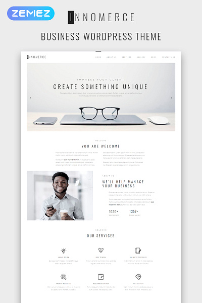 Innomerce - Business Multipurpose Minimal WordPress Theme agency business design digital drag and drop elementor finance minimal page builder template web development webdesign wordpress blog wordpress theme wp theme