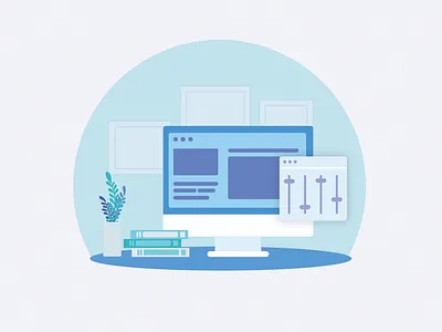 Customize this design desktop flat icon illustration illustrator minimal vector web web design website