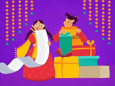 bhai dooj brother design gift girl graphic graphicdesign illustration india list love mumbai siblings sister ui ux vector