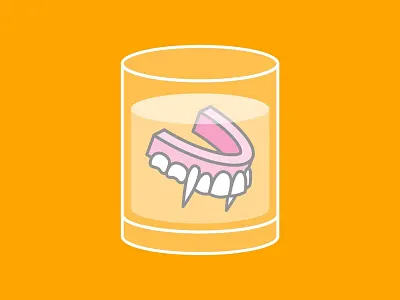 Vampire Dentures fangs graphic design halloween icon design illustration teeth
