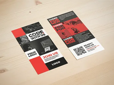 Leaflet for IT company hiring leaflet print vector