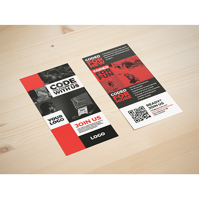 Leaflet for IT company hiring leaflet print vector