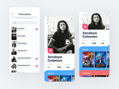Actors Tracking App actor actors app description film films ios mobile movie movies movies app rates search white