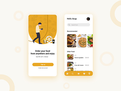 Food Delivery App adobe xd app design dribbble mobile mobileapp ui ux