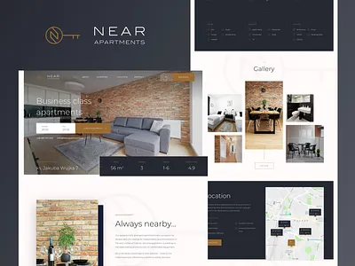 Near Apartments 🏢 apartments booking branding clean design flat interior key landing landing page layout logo lp modern near onepage ui uidesign ux website