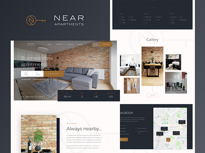 Near Apartments 🏢 apartments booking branding clean design flat interior key landing landing page layout logo lp modern near onepage ui uidesign ux website