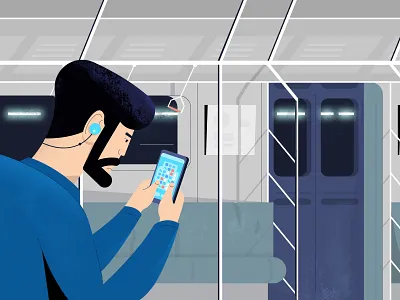 Hopeland — the first style test app candy crush candycrush character characters explainer explainer video game game app man metro smartphone time touchscreen train underground
