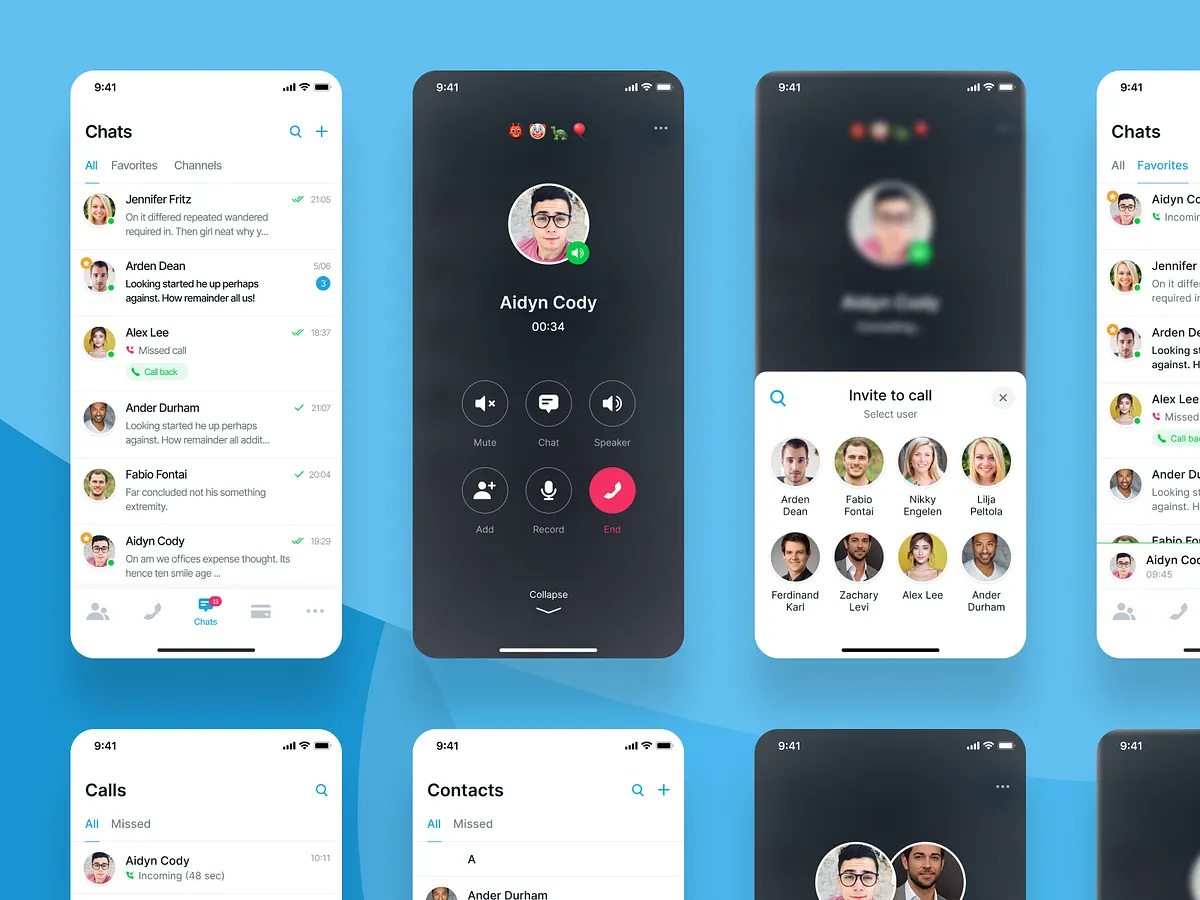 Call UI designs, themes, templates and downloadable graphic elements on ...