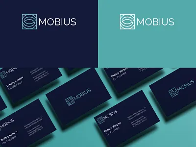 Logo dor Mobius blockchain branding card flatlogo icon identity it logo mobius motion relocation sketch spiral startup strip