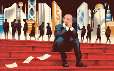 Illustration for Usbek & Rica (3) business france future illustration poet