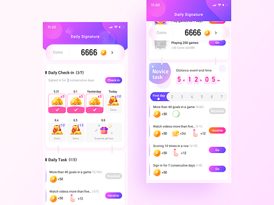 Daily Signature design ui ux